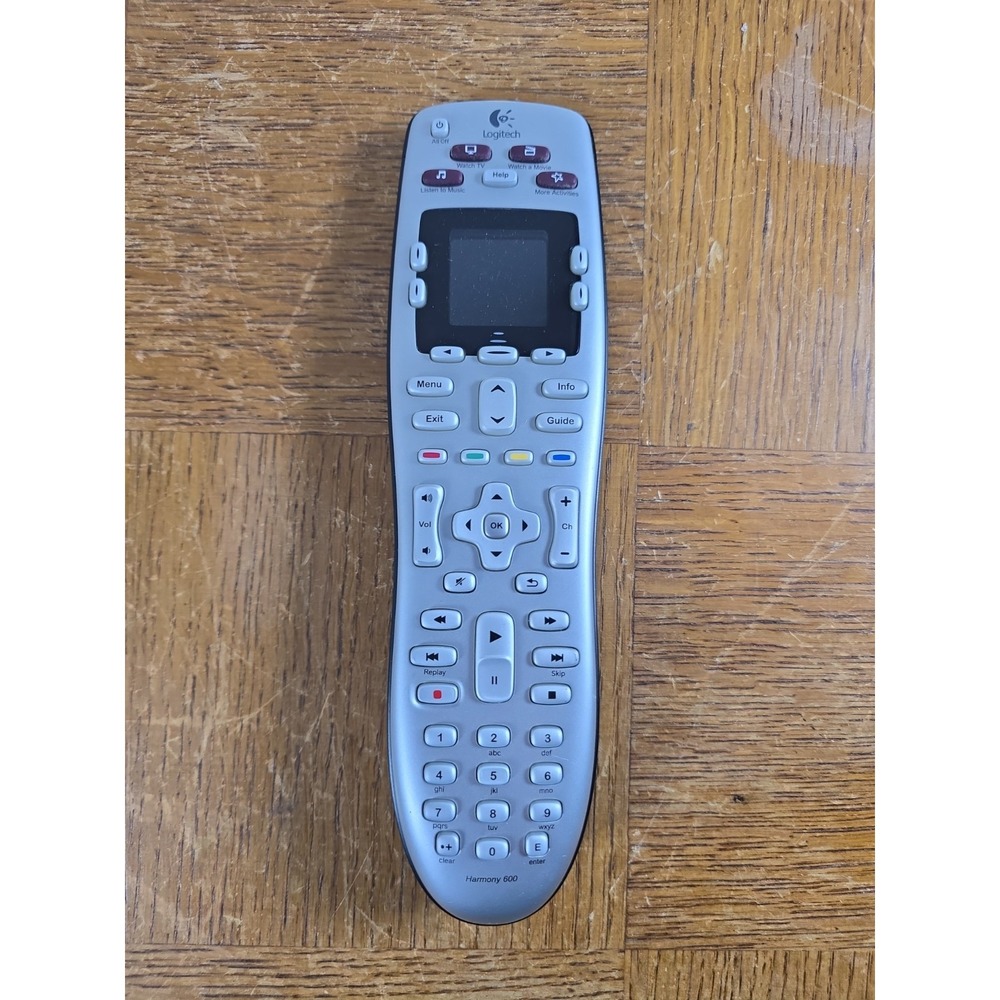 Logitech Harmony 600 Universal Remote Control - Silver - Tested